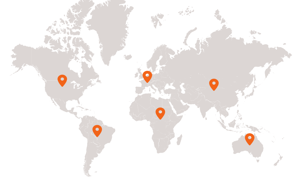 Verdenskart med nåler