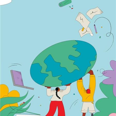 Redd barna, animasjon av barn og jordkloden