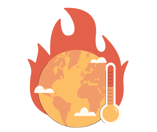 jordkloden i brann - global oppvarming undervisning